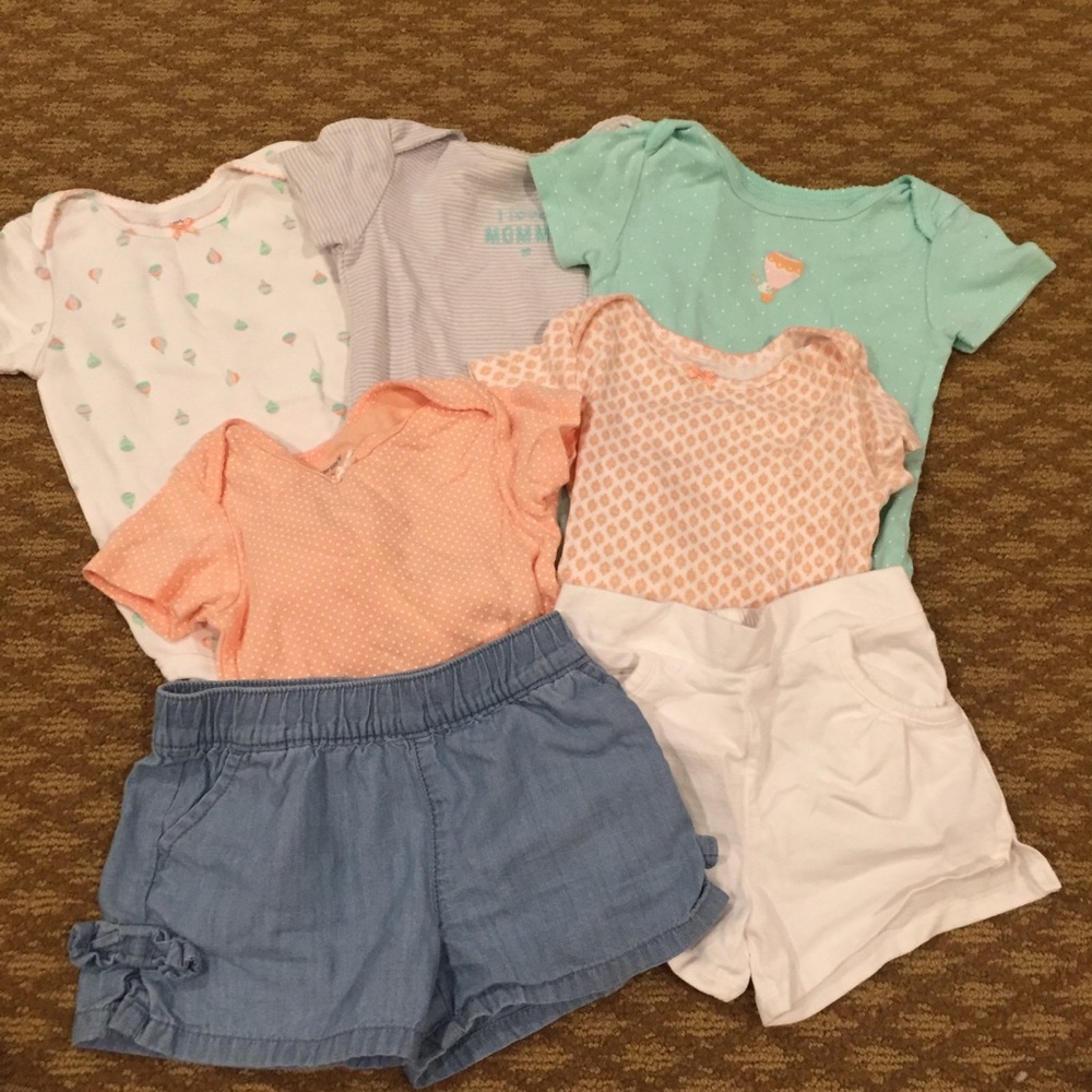 Mix & Match onesies and shorts 2T / 24 mo.